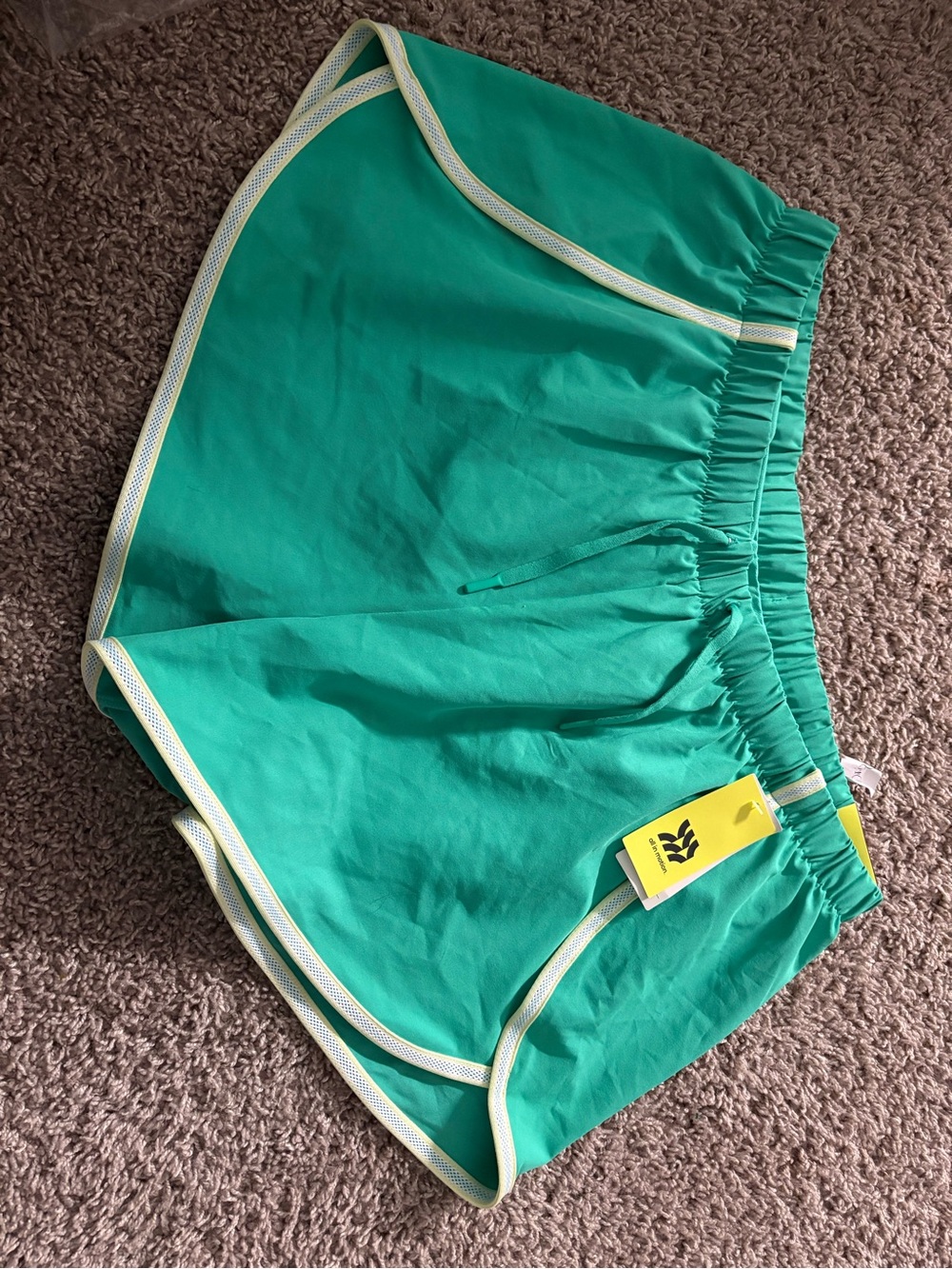 all in motion Girls' Shorts in Teal with Cream Trim
